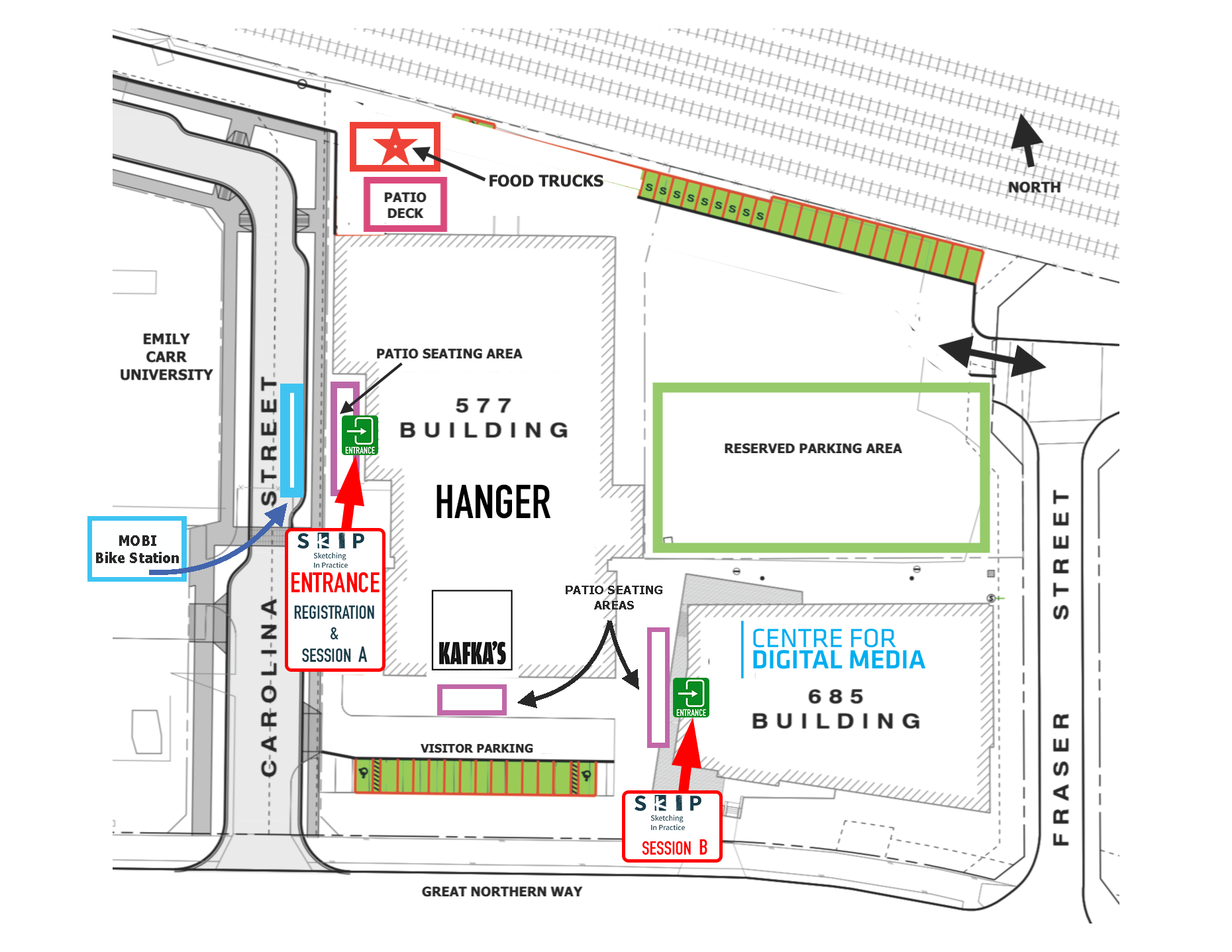 SKiP 2018 – Parking, wayfinding and food trucks!